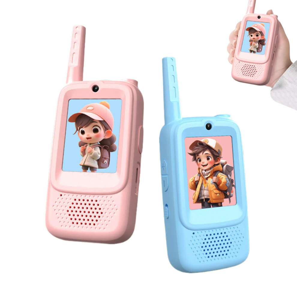 Rechargeable Kids Video Walkie Talkies With Camera, Ultralong Range, 4 Voice Changer Modes, 2 Pack 9092120646627