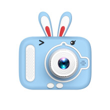Kids Digital Camera with Games 1080P Dual Lens HD Video Mini Durable Camera for Kids Blue Rabbit