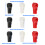 50Pcs Plastic Anti Theft Hook Locks for Retail-6 mm red 4