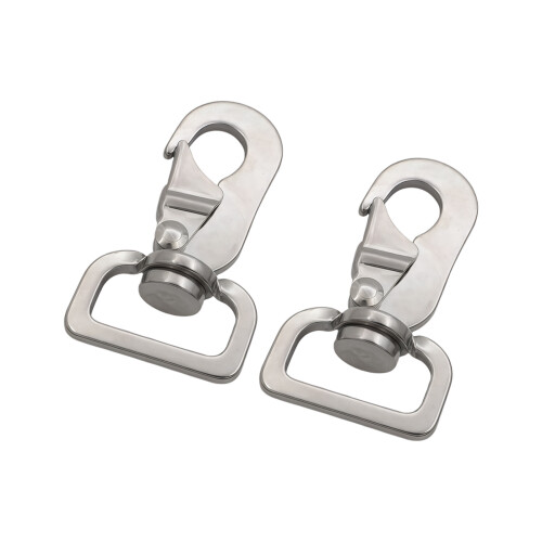 2PCS Multipurpose Stainless Steel Spring Hook Rustproof-30mm