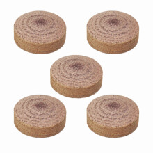 5pcs Billiard Pool Cue Tips Cue Pool Stick-Brown bakelite leath