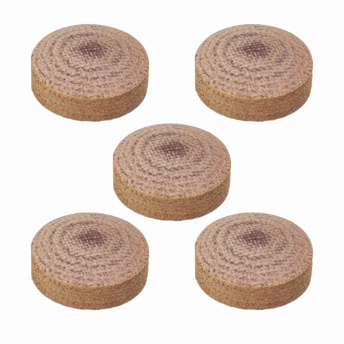 5pcs Jumping Tip Head Pool Stick-Brown bakelite leath
