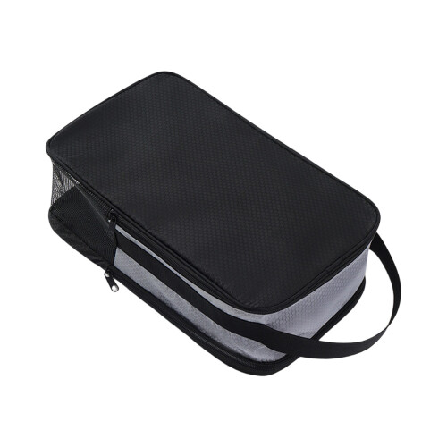 Sac de rangement de chaussures en polyester Oxford à double-Noir