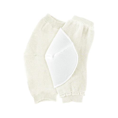 Comfortable Cotton Elbow Knee Sleeve Elastic Knit-White os