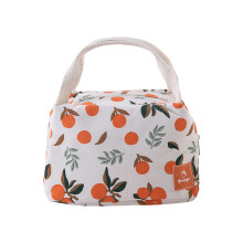 Portable Lunch Carry Bag Insulated Thermal Portable-Red C herry