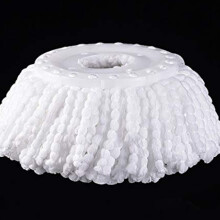 Mop Micro- Refill for 360 Spin Magic Mop-Microfiber Replacement Mop -Round Shape Standard Size (White-6 Pack)