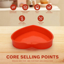 3PCS Silicone Heart Shaped Cake Pans 8 Inch Nonstick Mold for Baking for Valentine'S Day & Special Occasions