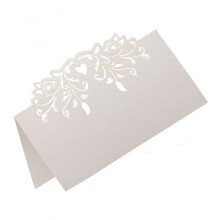120Pcs Lace Wedding Table Name Place Cards Personalised Reception Decoration with White Lace Pattern Cardstock