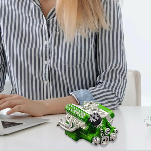 V8 Engine Model Kit with Detailed Cylinder Design, Educational Miniature Engine for Display and Gift 2
