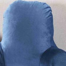 2X Kissen Zurück Bett mit Armlehne Unterstützung Bett Lesen Taille Rücken Stuhl Autositz (Tiefblauen)
