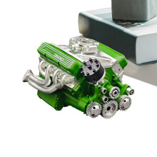 V8 Engine Model Kit with Detailed Cylinder Design, Educational Miniature Engine for Display and Gift