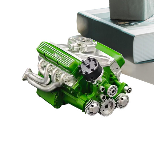 V8 Engine Model Kit with Detailed Cylinder Design, Educational Miniature Engine for Display and Gift