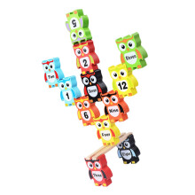 Wooden Owl Stacking Blocks for Toddlers Montessori Educational Toy Color Recognition and Early Math