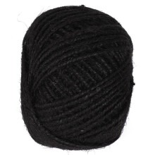 5X, 50m String Jute Fuer Handwerk Scrapbooking Gartenarbeit - Schwarz