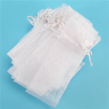 1000pcs White Drawstring Organza Folding Hand Fan Pouch Party Wedding Favor Gift Bags