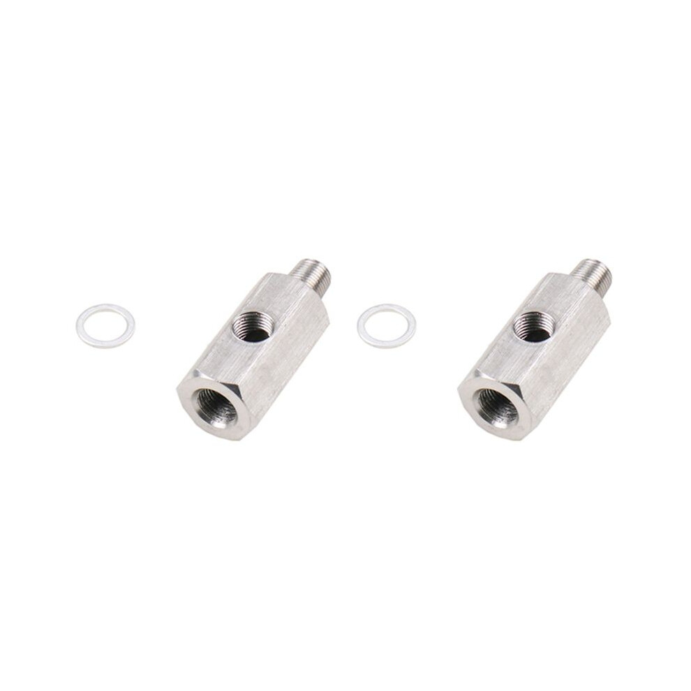 2X Turbocharger Connector 1/8Inch Bspt Oil Pressure Sensor Tee To Npt Adapter Turbo Supply Feed Meter 6032129609240