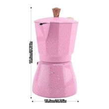 3X Latte Mokka Kaffee Maschine Italienische Moka Espresso Cafeteira Perkolator Topf 300 Ml Rosa