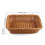 4 Pcs Rectangular Basket for Table or Counter Display for Bread,Fruits and Vegetables Wicker Baskets for Markets,Bakery 1