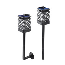 Outdoor Solar Lanterns LED Waterproof Garden Lamp,Flickering Flame Decorative Garden Lights with Wall Mount&Ground Spike