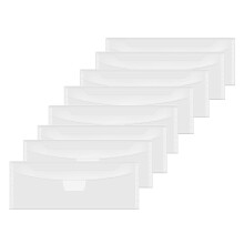 40Pcs Clear Stamp and Die Storage Bag Resealable Plastic Storage Pocket Large Envelope Case for Scrapbooking Paper Card