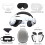 For Meta Quest 3 Nine-Piece VR Storage Bag Set Headset, Controller, and Main Unit Silicone Protective Covers White 2