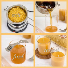 1LB Cera de Abelha DIY Suprimentos para Fabricação de Velas Artesanais Cera Matéria-Prima Partículas Inodoras Cera de Abelha Branca