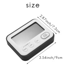 3X Digital Kitchen Countdown Timer: Teachers Classroom Counter Large LCD Loud Magnetic Clip Kids Simple Clock