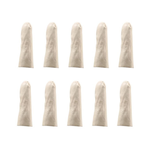 20PCS Leather Finger Protector Finger Thimble Guards Tools for Hand  Jewelry Making,Creamy-White 1