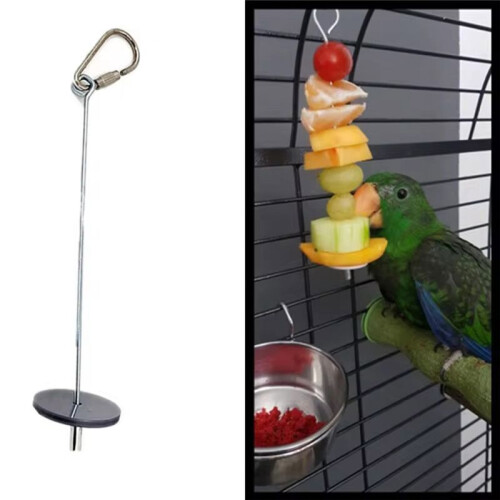 Pet  Bird Food Rack Stand Fruit Fork Meat Fruit Vegetable String Tool Accessories 2