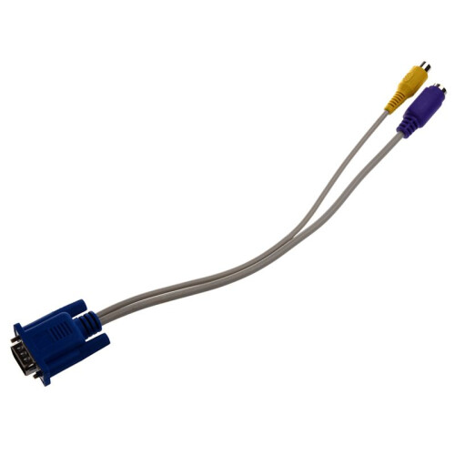 2X TV-Out VGA to S-Video/RCA Cable Adapter 2