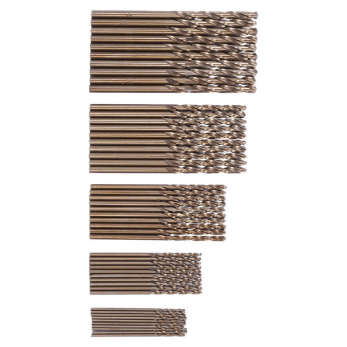 100Pcs Drillforce Tools M35 Cobalt Drill Bit Set,Hss-Co Drill Set 1-3mm,for Drilling  Hardened Steel 2