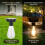 4 Pack Solar Hanging Lights Replacement Top with Bulb 3.15 Inch Solar Light Replacement Top Part Lantern Accessories 6
