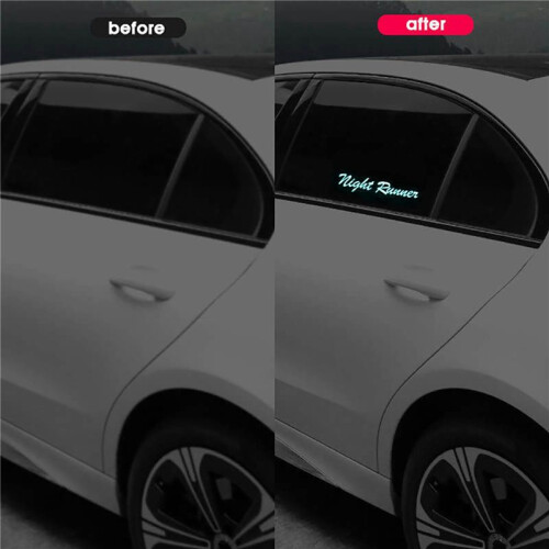 2X Windshield Night Runner Car LED Light Window Stickers for JDM Glow Panel Decoration Accessories 1