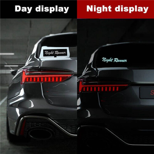2X Windshield Night Runner Car LED Light Window Stickers for JDM Glow Panel Decoration Accessories 2