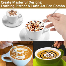 Milk Frothing Pitcher, 600ml (20oz) Steaming Pitchers Stainless Steel Milk Coffee Cappuccino Latte Art Pitchers
