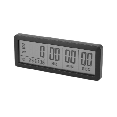 3X  Digital Countdown Days Timer Clock - 999 Days Count Down Clock Timer for Graduation Lab Kitchen (Black) 2