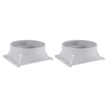 2X Portable Air Conditioner Exhaust Hose Coupler Window Adapter A/C Unit Tube Connector Parts Square to Round