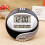2X Temperature Display Digital Wall Electronic Clock LCD Moderne Calendar LED Bracket Watch Mute Black 3
