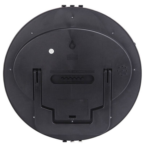 2X Temperature Display Digital Wall Electronic Clock LCD Moderne Calendar LED Bracket Watch Mute Black 2