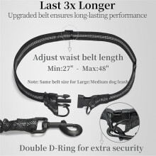 Hands Free Dog Leash with Zipper Pouch, Cushioned Handles, Strong Bungee - Perfect for Walking, Jogging, Running