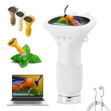 1000x Digital Microscope for Kids with 2' Color Display, LED Bright Illumination, Educational Science Toy (White)