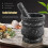 3set Granite Pattern Pestle Set Stone Herb Spice Grinder Solid Grinder Cooking Set 3