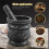 3set Granite Pattern Pestle Set Stone Herb Spice Grinder Solid Grinder Cooking Set 7