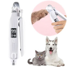 2 in 1 Electric Dog Nail Grinder and Clipper with LED Lights Pet Nail Trimmer Pet Nail Grinder for Dogs/Cats