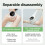 Electric Bath Brush Lazy Back Scrub Bath Scrubbing Brush Automatic Back Scrub Bath Brush with Long Handle Grey 4