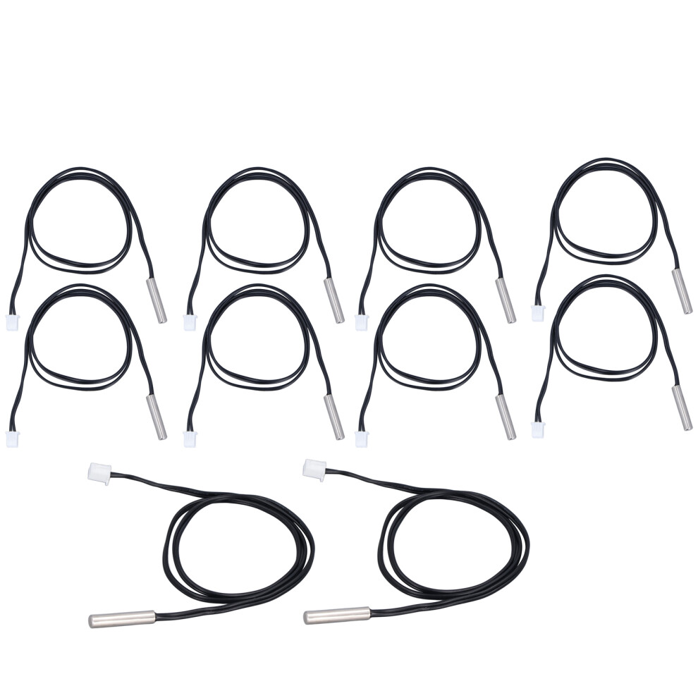 10Pcs Ntc Thermistor Temperature Sensor Probe 5X25mm 500Mm Cable 4211390487241