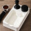 Three-Piece Storage Base Multifunctional Household Coffee Tamper Knocking Box Italian Powder Distributor White 5