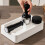 Three-Piece Storage Base Multifunctional Household Coffee Tamper Knocking Box Italian Powder Distributor White 8