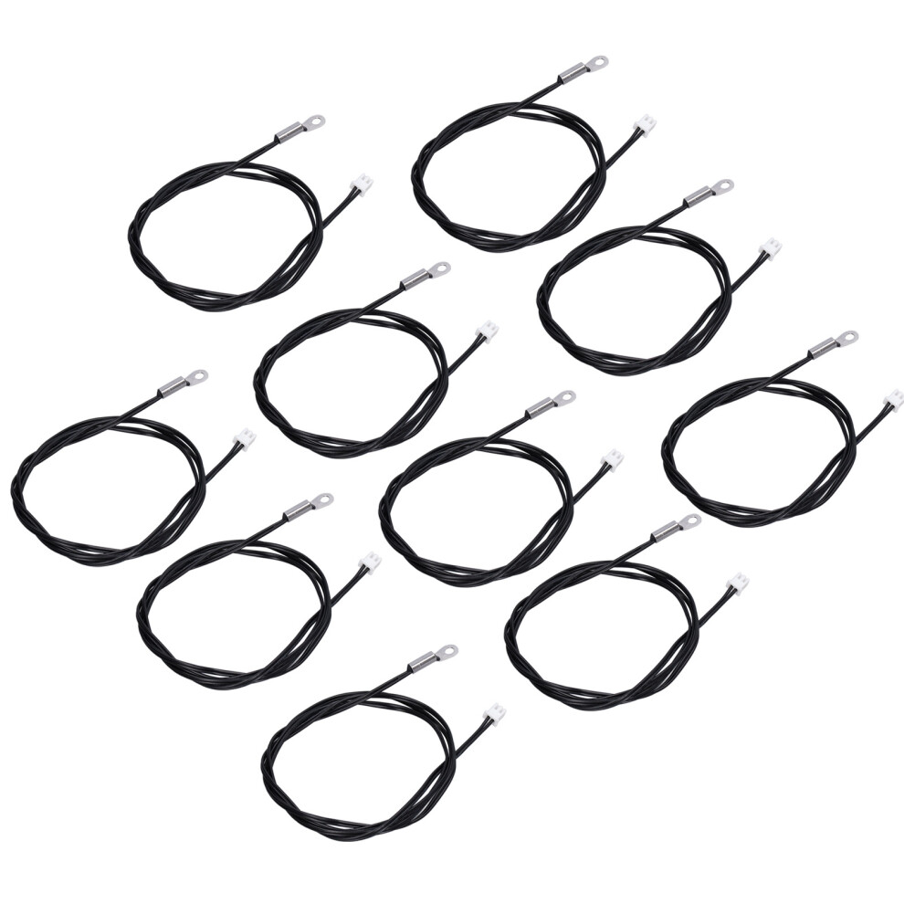 10PCS NTC Thermistor Probe 1m, -25 to 125, 10K B3435, Cold Terminal