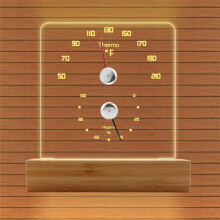 Sauna Thermometer 2 in 1 Fahrenheit Thermometer Hygrometer with LED Light Sauna Accessories for Sauna Room Hotel